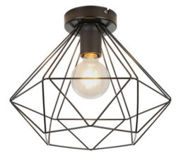 GoodHome Smertrio Modern Matt Metal Black Ceiling Light - thumbnail 1