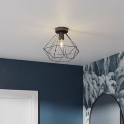 GoodHome Smertrio Modern Matt Metal Black Ceiling Light - thumbnail 2
