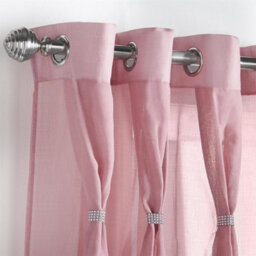 Luxury Living Diana Dolly Voile Semi-Sheer Eyelet Curtain Panel - thumbnail 2