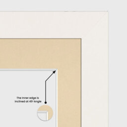 AK Frames 20X14 White Sleek Multi Photo Frame With Ivory Mount - Holds 2 Apertures (2X) A4 Photos - thumbnail 7