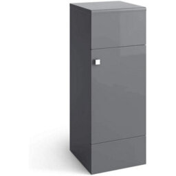 Grey-Bathroom Cabinet Cupboard Unit Storage Floor Standing Wooden 1 Door