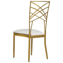 Beliani Set Of 2 Dining Chairs Girard Metal Gold - thumbnail 6