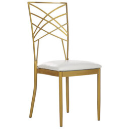 Beliani Set Of 2 Dining Chairs Girard Metal Gold - thumbnail 5