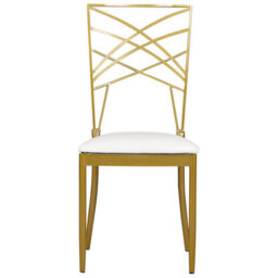 Beliani Set Of 2 Dining Chairs Girard Metal Gold - thumbnail 4