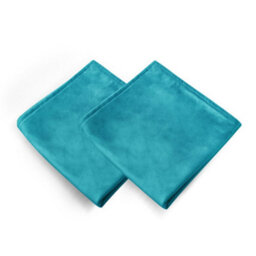 Deconovo 2 Set Crushed Cushion Covers 40Cm X 40Cm 16X16 Inches Flanges Throw Pillow Cases For Bedroom With Invisible Zipper Teal - thumbnail 3