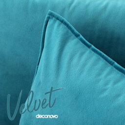 Deconovo 2 Set Crushed Cushion Covers 40Cm X 40Cm 16X16 Inches Flanges Throw Pillow Cases For Bedroom With Invisible Zipper Teal - thumbnail 5