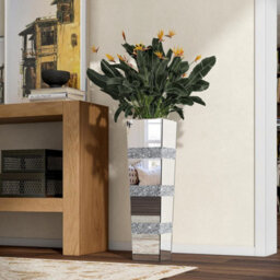 Artloge 71.5Cm Luxury Mirrored Flower Vase Sparkle Crushed Diamond Floor Vase For Artificial Flower - thumbnail 8