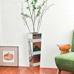 Artloge 71.5Cm Luxury Mirrored Flower Vase Sparkle Crushed Diamond Floor Vase For Artificial Flower - thumbnail 5