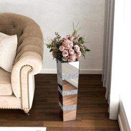 Artloge 71.5Cm Luxury Mirrored Flower Vase Sparkle Crushed Diamond Floor Vase For Artificial Flower - thumbnail 6