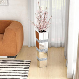 Artloge 71.5Cm Luxury Mirrored Flower Vase Sparkle Crushed Diamond Floor Vase For Artificial Flower - thumbnail 7