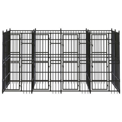 Berkfield Durable Outdoor Dog Kennel Steel 7.37 M2 - image 1