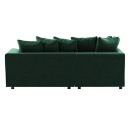 Furnishings For Less UK Brooklyn Plush Velvet 3 To 4 Seater L Shaped Corner Sofa Foam Green Left Hand Facing - thumbnail 4