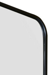 "Mirroroutlet  Angulis - Black Aluminium Metal Curved Edge Full Length Wall Leaner Mirror 68""x33"" (174X85Cm)" - thumbnail 7