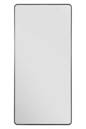 "Mirroroutlet  Angulis - Black Aluminium Metal Curved Edge Full Length Wall Leaner Mirror 68""x33"" (174X85Cm)" - thumbnail 3