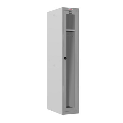 Phoenix Safe Company Phoenix Plc Series Plc1130Ggc 1 Column 1 Clear Door Personal Locker In Grey With Combination Lock