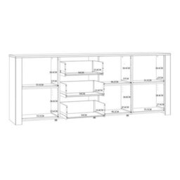Wyld Haus Bramblecroft Large Sideboard, White Body With Natural Oak Top, 3 Doors & 3 Drawers - thumbnail 7