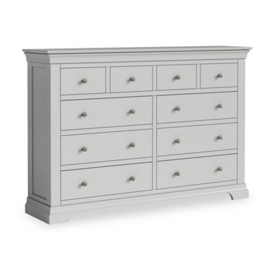 Colette Grey 4 Over 6 Chest Of Drawers Fully Assembled - By Roseland Furniture - image 1