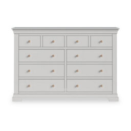 Colette Grey 4 Over 6 Chest Of Drawers Fully Assembled - By Roseland Furniture - thumbnail 7
