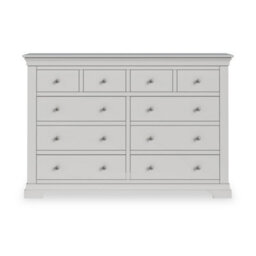 Colette Grey 4 Over 6 Chest Of Drawers Fully Assembled - By Roseland Furniture - thumbnail 6