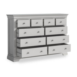 Colette Grey 4 Over 6 Chest Of Drawers Fully Assembled - By Roseland Furniture - thumbnail 8
