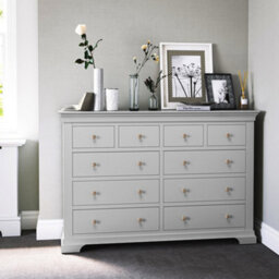 Colette Grey 4 Over 6 Chest Of Drawers Fully Assembled - By Roseland Furniture - thumbnail 4