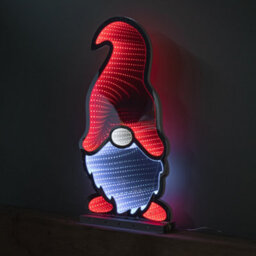 Samuel Alexander 60Cm Light Up Christmas Gonk In Red Hat Infinity Decoration With Leds - thumbnail 7