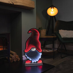 Samuel Alexander 60Cm Light Up Christmas Gonk In Red Hat Infinity Decoration With Leds - thumbnail 2