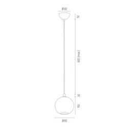 Luminosa Lighting Luminosa Portoryko 17Cm Wire Frame Pendant Ceiling Light Light Brown, Chrome - thumbnail 2