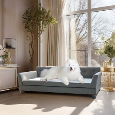 Large Dog Sofa Couch Luxury Comfy Microfiber Leather Cloth Pet Cat Sofa Mattress Xl - 120 X 74Cm - image 1