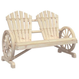 Walplus Garden Adirondack Chair 2-Seater Solid Wood Fir - thumbnail 2
