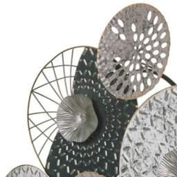 Beliani Industrial Silver Copper Wall Circles Metal Art, W118 X D8 X H58Cm, Iron Sculpture - thumbnail 5