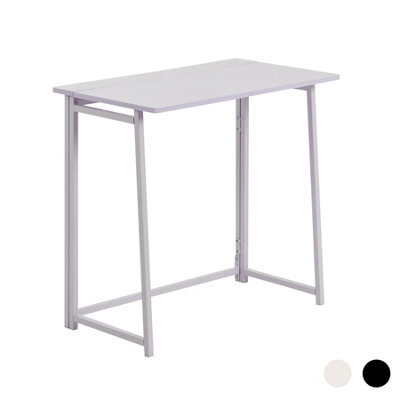 Harbour Housewares Wooden Folding Desk - Lilac - Pc Computer Workstation Contemporary Laptop Space Saving Foldable Wooden Desk - image 1