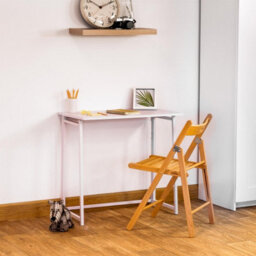 Harbour Housewares Wooden Folding Desk - Lilac - Pc Computer Workstation Contemporary Laptop Space Saving Foldable Wooden Desk - thumbnail 7