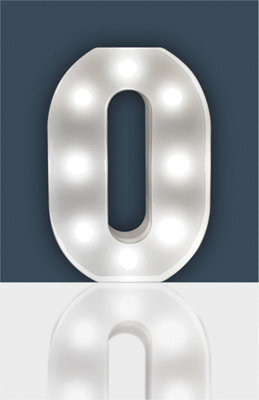 St Helens Home And Garden Battery Operated 3D Led Number 0 Light - image 1