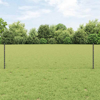 Berkfield Fence Posts 5 Pcs U-Channel Grey 60 Cm Steel - image 1