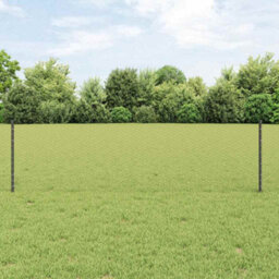 Berkfield Fence Posts 5 Pcs U-Channel Grey 60 Cm Steel - thumbnail 1