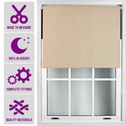 Furnished Made To Measure Blackout Roller Blinds - Cappuccino Roller Blind For Windows And Doors (W)240Cm (L)165Cm - thumbnail 1