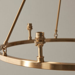 Loops Elegant 2 Pack Hanging Ceiling Pendant Lights In Brushed Aged Brass Finish For Home Decor - thumbnail 4