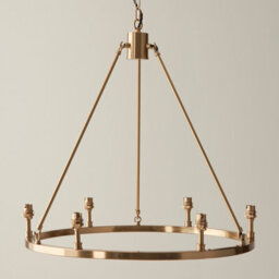 Loops Elegant 2 Pack Hanging Ceiling Pendant Lights In Brushed Aged Brass Finish For Home Decor - thumbnail 2