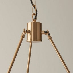 Loops Elegant 2 Pack Hanging Ceiling Pendant Lights In Brushed Aged Brass Finish For Home Decor - thumbnail 8