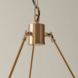 Loops Elegant 2 Pack Hanging Ceiling Pendant Lights In Brushed Aged Brass Finish For Home Decor - thumbnail 9