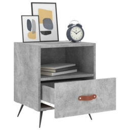 Berkfield Modern Bedside Cabinets 2 Pcs Concrete Grey 40X35X47.5 Cm Engineered Wood - thumbnail 4