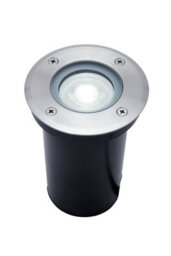 GoodHome Nashua Matt Stainless Steel Led Outdoor Recessed Ground Light (D)110mm