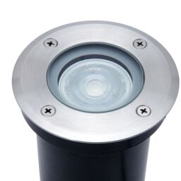 GoodHome Nashua Matt Stainless Steel Led Outdoor Recessed Ground Light (D)110mm - thumbnail 3