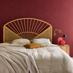 Sweeek - Natural Rattan And Canework Headboard Light Wood Bohemian L142 X D3 X H115Cm - thumbnail 3