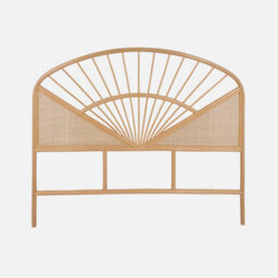 Sweeek - Natural Rattan And Canework Headboard Light Wood Bohemian L142 X D3 X H115Cm - thumbnail 2