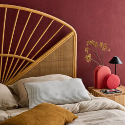 Sweeek - Natural Rattan And Canework Headboard Light Wood Bohemian L142 X D3 X H115Cm - thumbnail 4