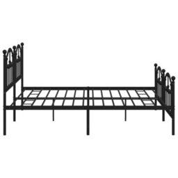 Berkfield Metal Bed Frame With Headboard And Footboard Black 200X200 Cm - thumbnail 6