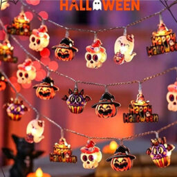 Amorly Halloween Ghost Pumpkin Fairy String Lights, 9Ft 20 Led, 2 Modes, Spooky Decor For Indoor,outdoor,garden,yard,lawn,halloween Party - thumbnail 6