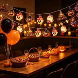 Amorly Halloween Ghost Pumpkin Fairy String Lights, 9Ft 20 Led, 2 Modes, Spooky Decor For Indoor,outdoor,garden,yard,lawn,halloween Party - thumbnail 5